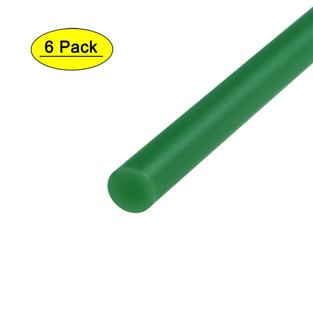 Unique Bargains Mini Bâtons de Colle Chaude pour Pistolet à Colle 0.27 Pieds x 4 Pieds Vert Foncé 6 Pcs