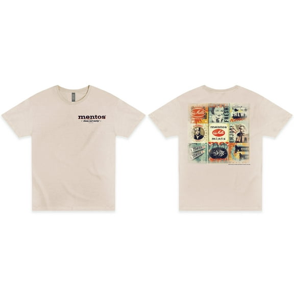 Mentos® Vintage Chewy  Minty Collage Tee