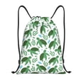 thumbnail image 1 of Xecao Cartoon Turtle Pattern Sports Drawstring Backpack - String Swim Gym Bag with Wet Proof Pocket for Women&Men-Small, 1 of 6