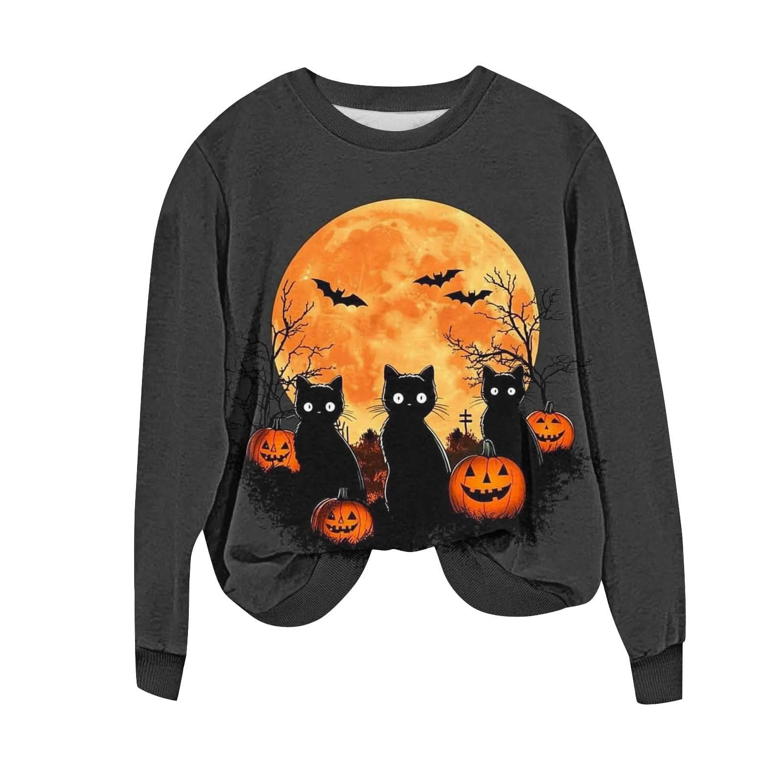 Bseical Chemise Halloween Homme, Halloween Costume Squelette, Citrouille, Toile D Araignee Imprimé, Déguisement Halloween Adulte Grande Taille Funky Fête Shirt, Chemise Hawaienne Manches Courtes, M