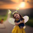 thumbnail image 1 of Txlixc Juego de rol de cuento de hadas de 4 piezas para niñas, falda brillante + alas de mariposa de cuento de hadas LED + horquilla + palo de mariposa Txlixc  moda, 1 of 9