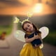 thumbnail image 1 of Txlixc Juego de rol de cuento de hadas de 4 piezas para niñas, falda brillante + alas de mariposa de cuento de hadas LED + horquilla + palo de mariposa Txlixc  moda, 1 of 9