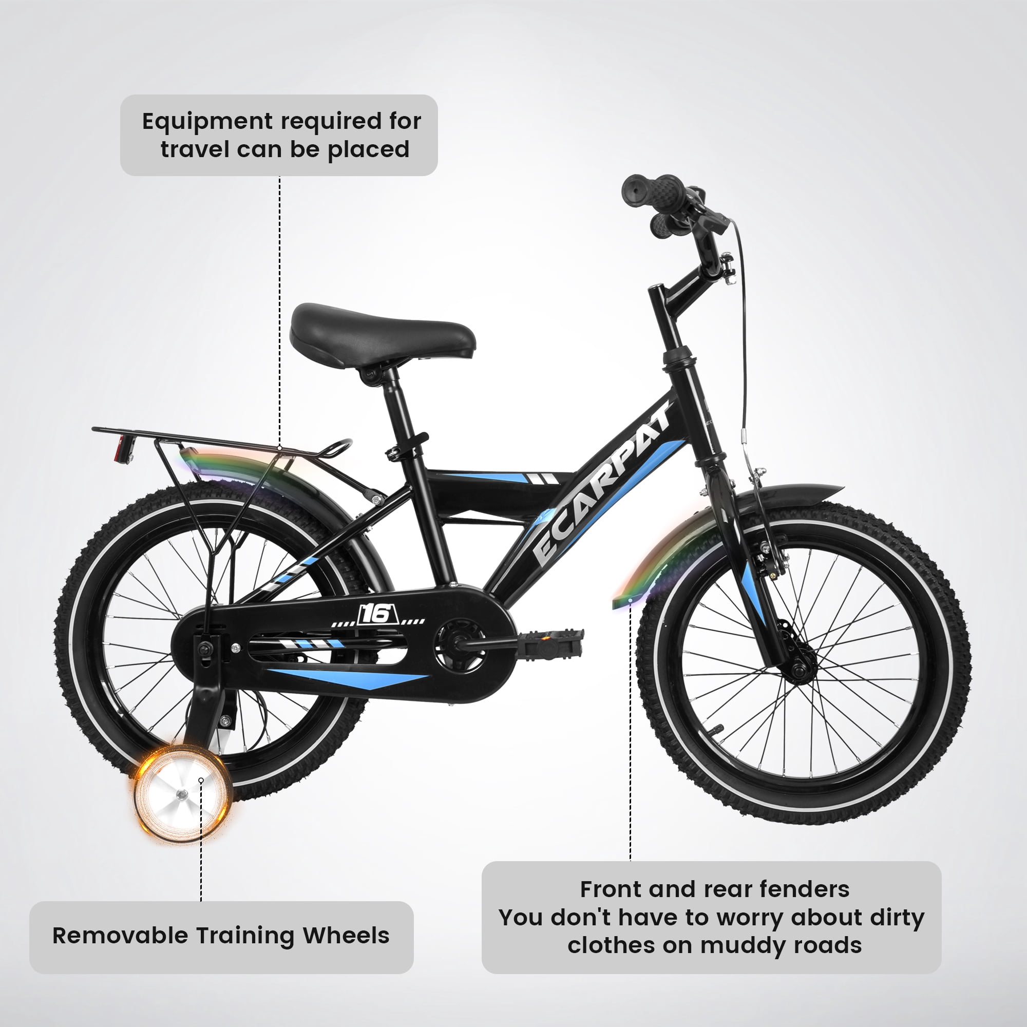 Ambifirner 16" Freestyle Beginner City Bike with Lightweight Frame