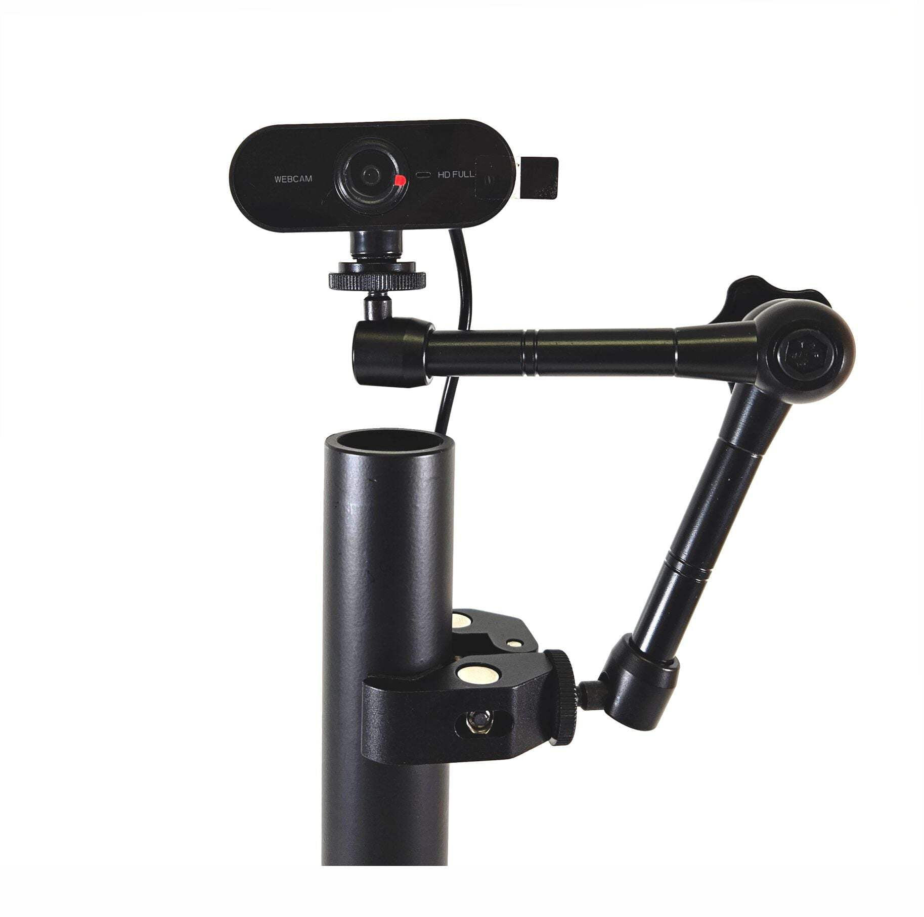 ALLCAST 6" Ring Light and HD Webcam with Adjustable Arm Pole Clamp