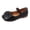 Black, variant on XIMIN Girls Square-Toe Mary Jane Flats with Bow Front Adjustable Strap Soft Non-Slip Sole Cute Comfortable Dressy Flats for Parties Weddings (Pink, 9-9.5 Years)
