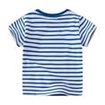 thumbnail image 6 of THDHVS Toddler Shirts, Baby Girl Clothes, Women's Summer Sleeve Tops Casual Ribbed Knit Crop Top Color Block Trendy Crewneck Stripe Shirts Blue 7-8 Years, 6 of 6