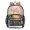 Garden Ginger Cat, variant on Large Clear PVC Backpack Heavy Duty See Through Backpack for Adults Work Travel, Gothic Cross Printed 12L
