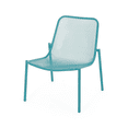 thumbnail image 6 of Tcbosik Stackable Chairs Set of 2, Outdoor Armless Chair with Metal Frame for Deck, Porch, Balcony, Backyard, Garden, Teal, 6 of 10