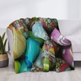 thumbnail image 3 of Naloa Easter Egg1 Flannel Blankets - Thick and Warm Blanket for Winter, Soft Fuzzy Plush King Blanket for All Seasons60"x50", 3 of 6