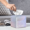 thumbnail image 6 of Naloa Rainbow Tissue Box CoverLeather Tissue Holder Square Facial Tissue Case Facial Paper Organizer Dispenser for Bathroom, Vanity Countertop, Tabletop, Car, 6 of 8