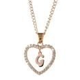 thumbnail image 1 of Elegant Zircon Heart Letter Pendant Jewelry for Women Timeless 26-Inch Chain Accessory, 1 of 2