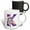 Multicolor, variant on 3drose, Cute Astronaut Monogram Initial K, 11oz Two-tone Green Mug