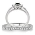 thumbnail image 3 of 1.5 Carat Black Diamond Three Stone Bridal Set on 10k White Gold, 3 of 3