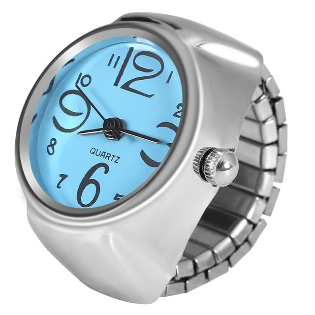 Spptty Montre Ronde, Montre Bague, 8 Couleurs Mode Femmes Hommes Quartz Analogique Bague Ronde Montre d'Amour