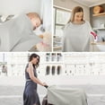 thumbnail image 3 of Byseng Nursing Cover for Baby, Soft Cotton Nursing Apron, Gray, 3 of 8
