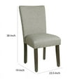 thumbnail image 5 of Fabric Upholstered Wooden Parson Chair with Nail Head Trim Accent, Gray, Set of Two, 5 of 5