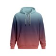 thumbnail image 3 of CONROSES Mens Hoodies Gradient Color Hoodie for Men Long Sleeve Half Zip Pullover Hooded Sweatshirt Soft Fall Winter Sweatshirts With Pocket, 3 of 5