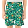thumbnail image 2 of BOOMNY Toddler Boys Shorts Elastic Waist Shorts for Kids Cartoon Dinosaur Graphic Childrens Summer Shorts With Pocket, 2 of 4