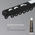 thumbnail image 6 of GXCZ Curtain Rods For Windows Self Adhesive Curtain Track, 70 100 200 300 600cm Curtain Rail, Curtain Single Tracks System, Room Divider Heavy Duty Drop Slide Ceiling Track For Rv, Hospital(Black,160cm-5.2ft(2 * 80cm)), 6 of 7