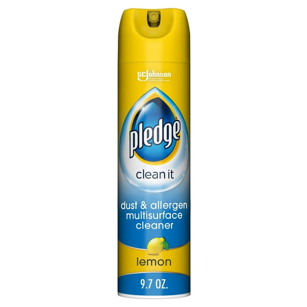 Pledge Clean It Dust & Allergen Multisurface Cleaner Spray, Lemon Scent