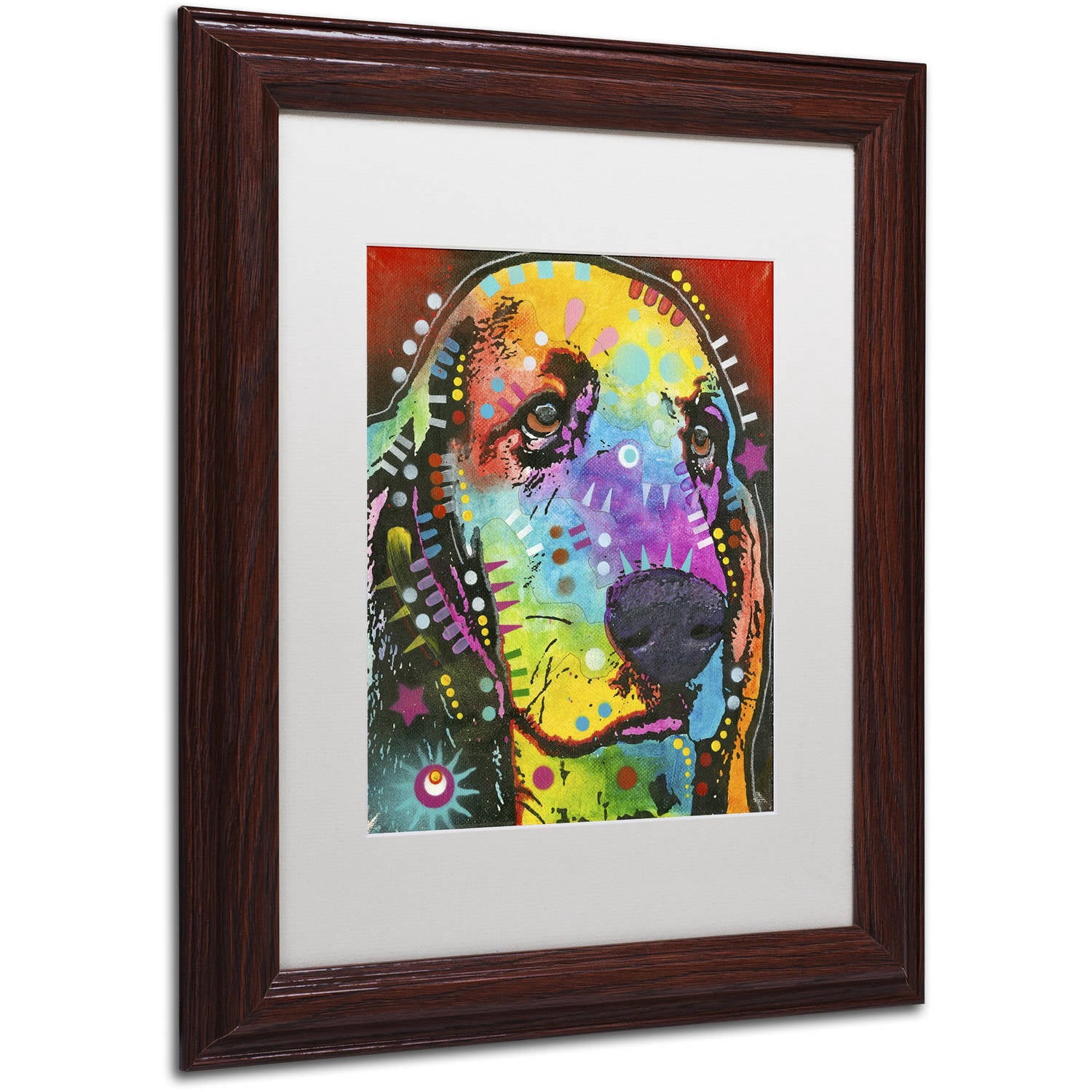 Trademark Fine Art "Waffles" Canvas Art by Dean Russo, White Matte, Wood Frame