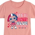 thumbnail image 3 of LOL Surprise! Americana - 4th of July - Red, White, & Blue Sparkles - Toddler & Youth Girls Short Sleeve Graphic T-Shirt, 3 of 5