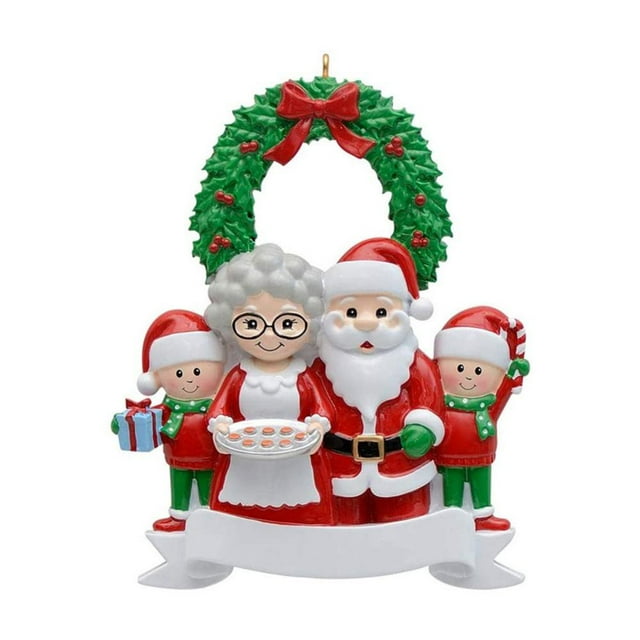 Family of 4 Christmas House Personalization Ornament