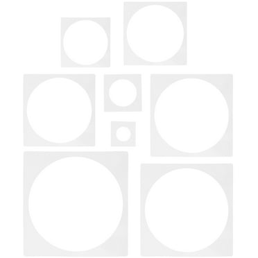 GOOHOCHY  8 Pcs Plastic Stencils Reusable Circle for Painting Child White