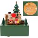 thumbnail image 2 of Bote Musique De Nol, Bote Musique Vintage Avec Train De Rotation Mcanisme Sculpt En Bois Artisanat Musical Bote Musique En Bois Bonhomme De Neige El, 2 of 5
