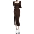 thumbnail image 1 of Txlixc Vestido de mujer de moda medio largo con tirantes sin mangas de color sólido y tirantes de hombro delgado Txlixc moda, 1 of 9
