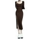 thumbnail image 1 of Txlixc Vestido de mujer de moda medio largo con tirantes sin mangas de color sólido y tirantes de hombro delgado Txlixc moda, 1 of 9