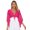 Hot Pink, variant on ZALDITA Women's 3/4 Tulle Flared Sleeve Wrap Tie Top Blouse Belly Dance Bolero Shrugs Cardigan Yellow One Size