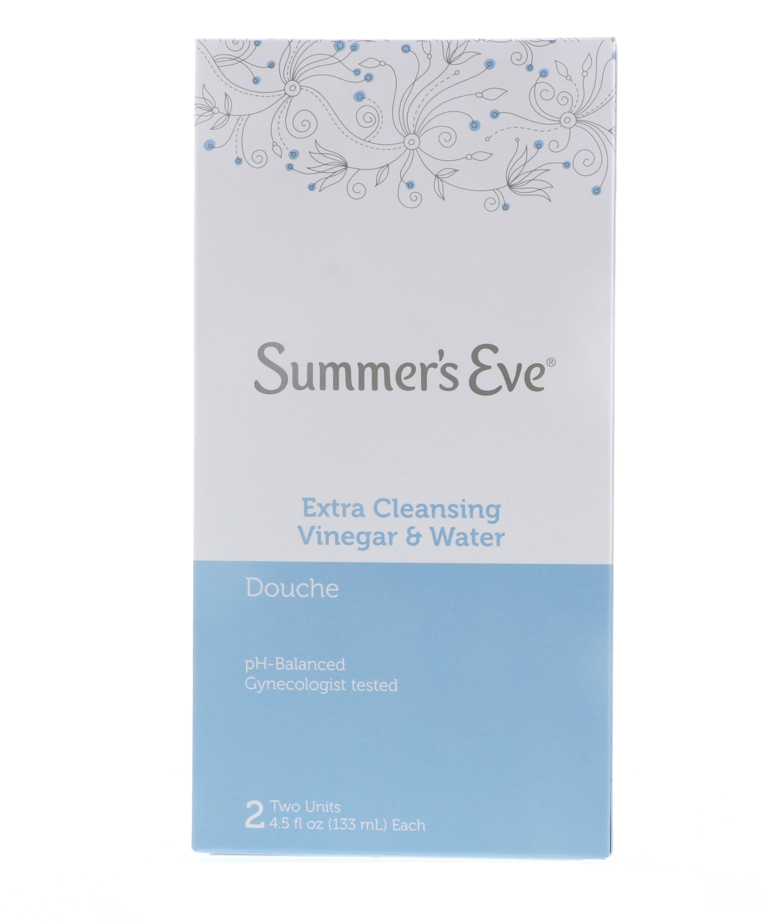 Summer's Eve Extra Cleansing Vinegar & Water Douche, 2 Count, 4.5 oz Each
