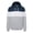 Navy/ Oxford, variant on J America 8644JA Men's Varsity Pullover Hooded Sweatshirt