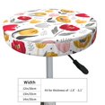thumbnail image 2 of Tulips Flowers Red Yellow Round Bar Stool Seat Covers, Elastic Round Chair Cover Stool Seat Slipcover Bar Stool Cushions Round Pad for 12-14 inch, 2 of 5