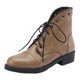 thumbnail image 1 of NECHOLOGY Botas Mujer Adulto Femenino Zapatos Botines mujer Botas de cuero con punta redonda y tacón y grueso para mujer, diseño de cremallera, con tiras, talla media, botines, botas (Beige, 9), 1 of 5
