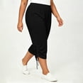 thumbnail image 6 of SwiftWear Women's Plus Size Capri Pants with Pockets Drawstring Hem Split Athletic Lounge Pants Soft Stretch Casual Summer Joggers, 6 of 8