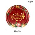 thumbnail image 4 of Zynviq 10pc Christmas Paper&nbsp;Plates 9in Christmas Tree Disposable Paper Plates Paper Round Red Reusable Party Supplies And Decorations, 4 of 6