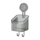 thumbnail image 2 of Estante Ligero con Ventosa, Instalación Sin Perforaciones, Diseño Extraíble, Fuerte Succión para Azulejos o Vidrio, Ahorra Espacio, Organizador para Baño o Cocina, Tamaño 22 X 9,3 Cm, 2 of 6