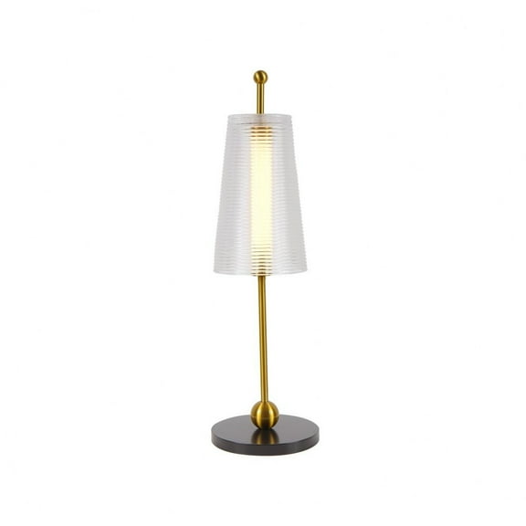 VONN Toscana 20" ETL Certified Integrated LED Table Lamp in Antique Brass