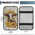 thumbnail image 5 of Yuyamidu Cow Arm Rest Cover Car Center Console Pad for Most Sedan Truck Van Sunflower Car Center Console Cover Accessories Warm Auto Arm Rest Cover Pad, 5 of 7