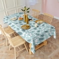thumbnail image 2 of White and Blue Of Animal Print Rectangle Tablecloth 60"x120",Waterproof Polyester Rectangle Table Cloth, Wipeable Spillproof Polyester Tablecloth for Dining, Camping, Indoor and Outdoor, 2 of 6
