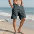 thumbnail image 7 of Men's Quick-Dry Tactical Shorts with Zippered Pockets - Casual Beach Shorts for Men, Ideal for Summer, Beach Parties, and Outdoor ActivitiesLight GrayM, 7 of 7