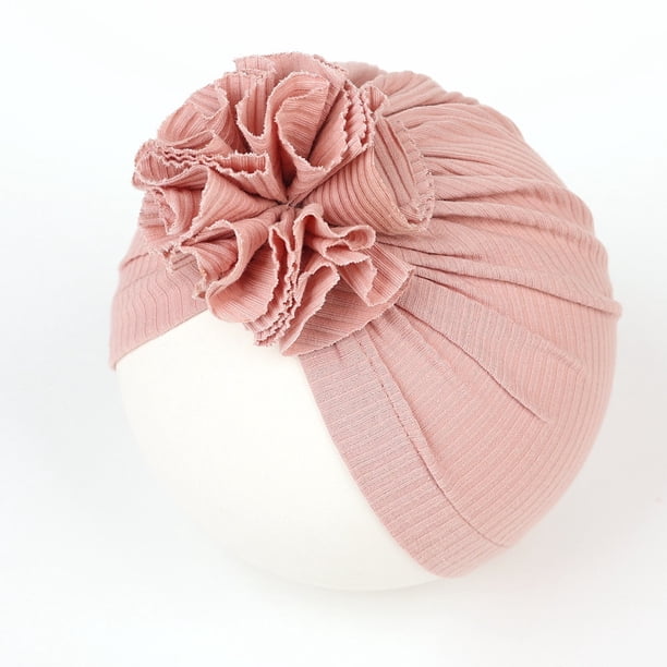 Flower Baby Hat Toddler Turban Infant Head Wraps Kids Bonnet Newborn Toddler Beanie Cap for 0-18 Months Baby HeadbandGray1 to 3 years old He Qiyong unisex