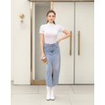 thumbnail image 4 of CAILDANL Mock Neck Tops for Women Basic Short Sleeve Tight Summer Sexy Dressy Casual Summer T-Shirts, 4 of 6