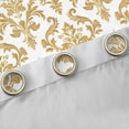 thumbnail image 4 of Feelyou Damask Women Curtains Pack of 2 (52x84 Each), White Gold Mandala Window Curtains, 4 of 6
