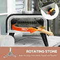 thumbnail image 5 of Outsunny Portable Outdoor Pizza Oven, Pellet Wood Fired 12" Stainless Steel Pizza Maker with Rotating Stone, Foldable Legs, and Waterproof Cover, 5 of 10