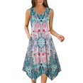 thumbnail image 2 of Vestido de verano Zeagoo con estampado tropical hawaiano para mujer, 2 of 7