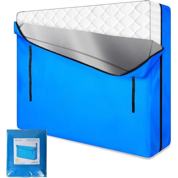 Mattress Bags for Moving and Storage, Zippered Mattress Storage Bag with 8 Strong Carrying Handles, Reusable Mattress Protector Cover Moving Supplies (Cali King)