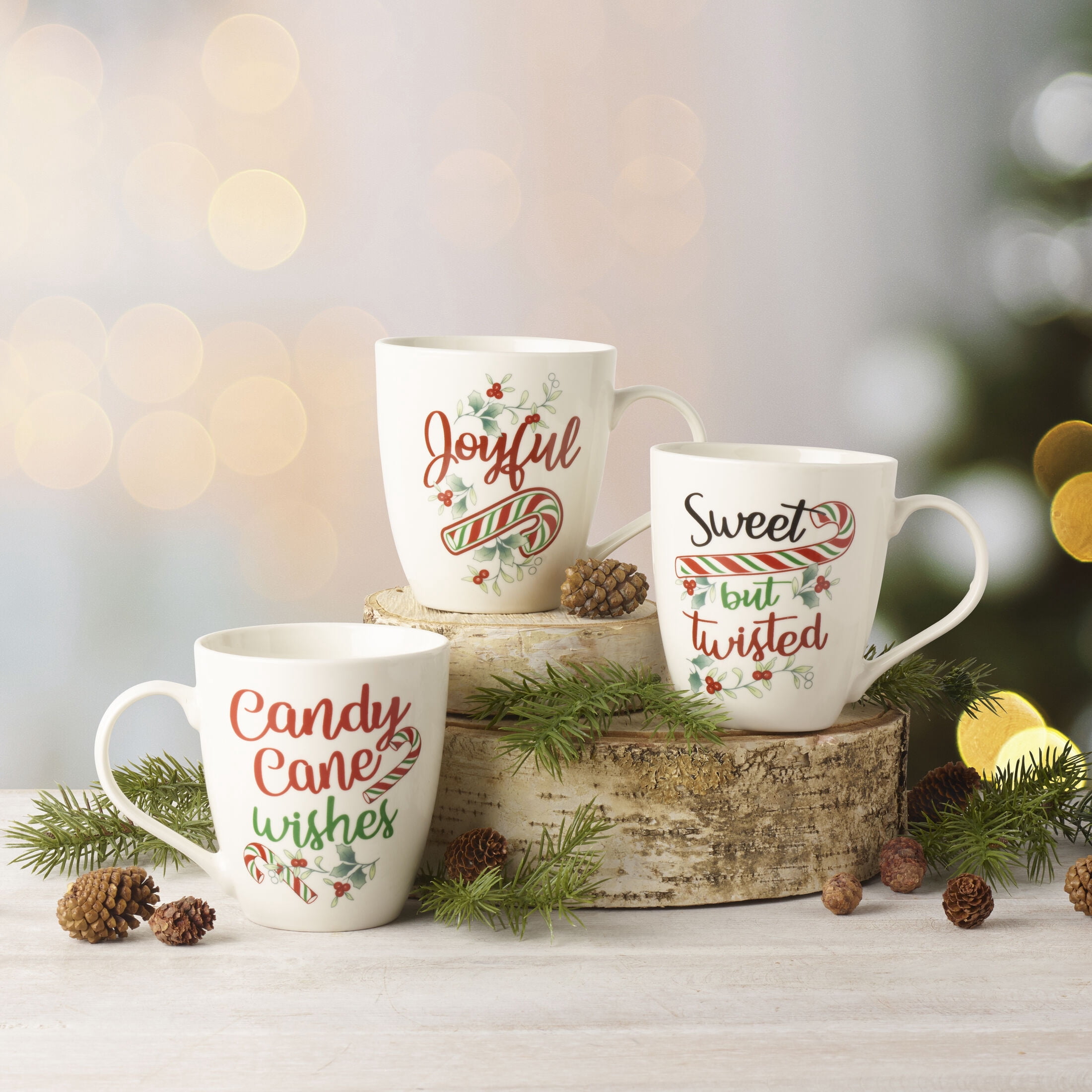 Pfaltzgraff Winterberry Porcelain 18 oz Mugs Set of 6
